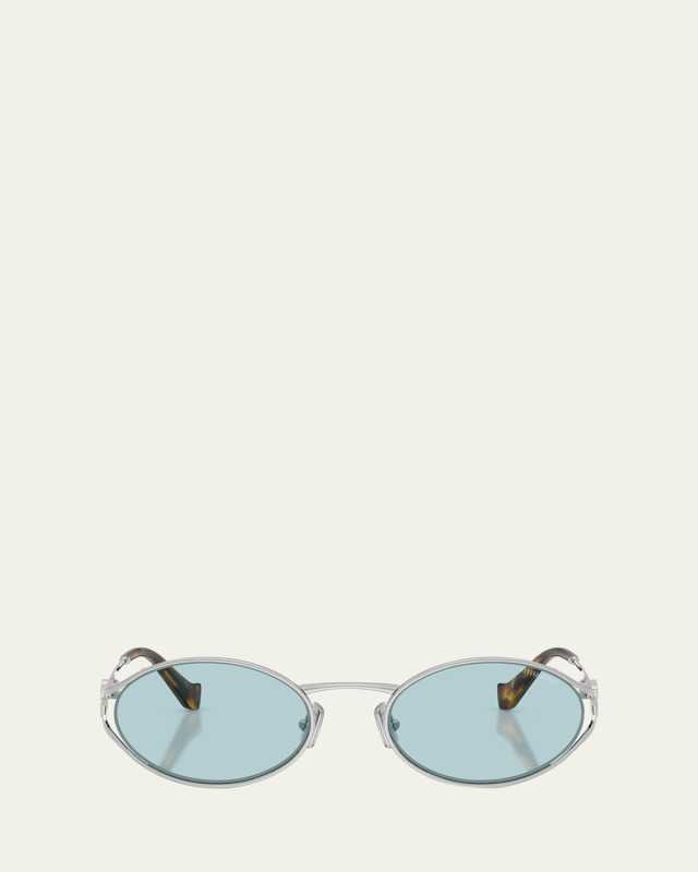 MU 52YS Metal Oval Sunglasses